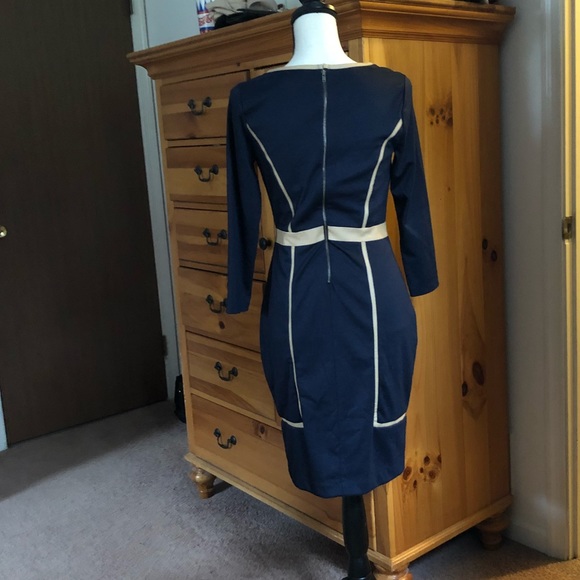 New Listing: NWT, small, Limited dress. Navy/tan. - Picture 2 of 3